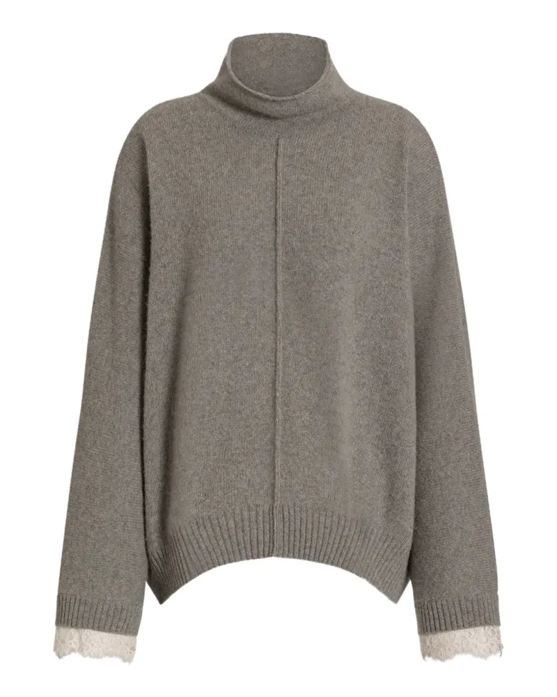 Alberta Ferretti Pullover mit Stehkragen - Grau Grau