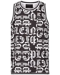 Philipp Plein Gothic Plein Tanktop aus Jersey Schwarz