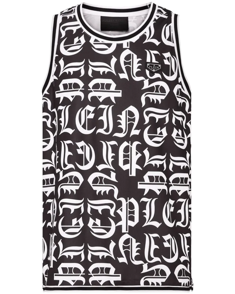 Philipp Plein Gothic Plein Tanktop Aus Jersey Schwarz