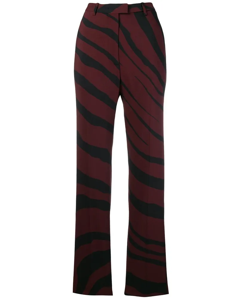 Roberto Cavalli Hose mit Zebra-Print - Rot Rot