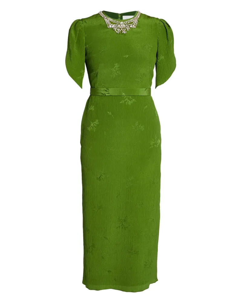 Erdem Midikleid mit Puffärmeln - Grün Grün
