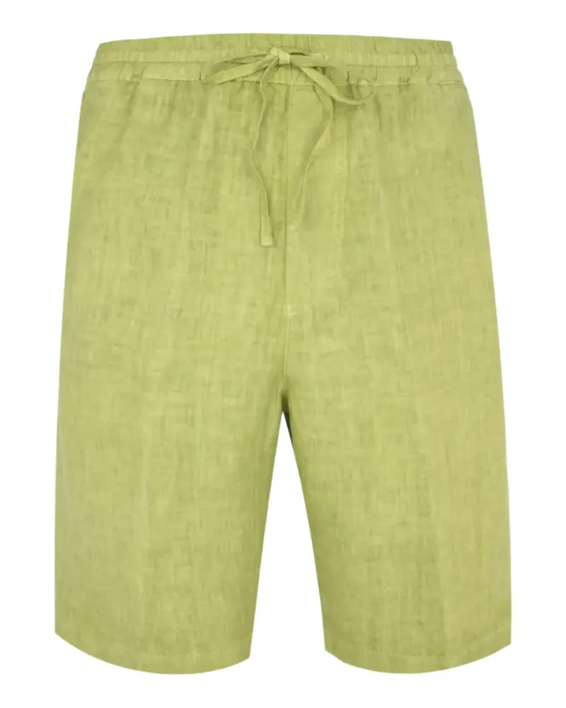 120% Lino Bermudas mit Kordelzug - Grün Grün