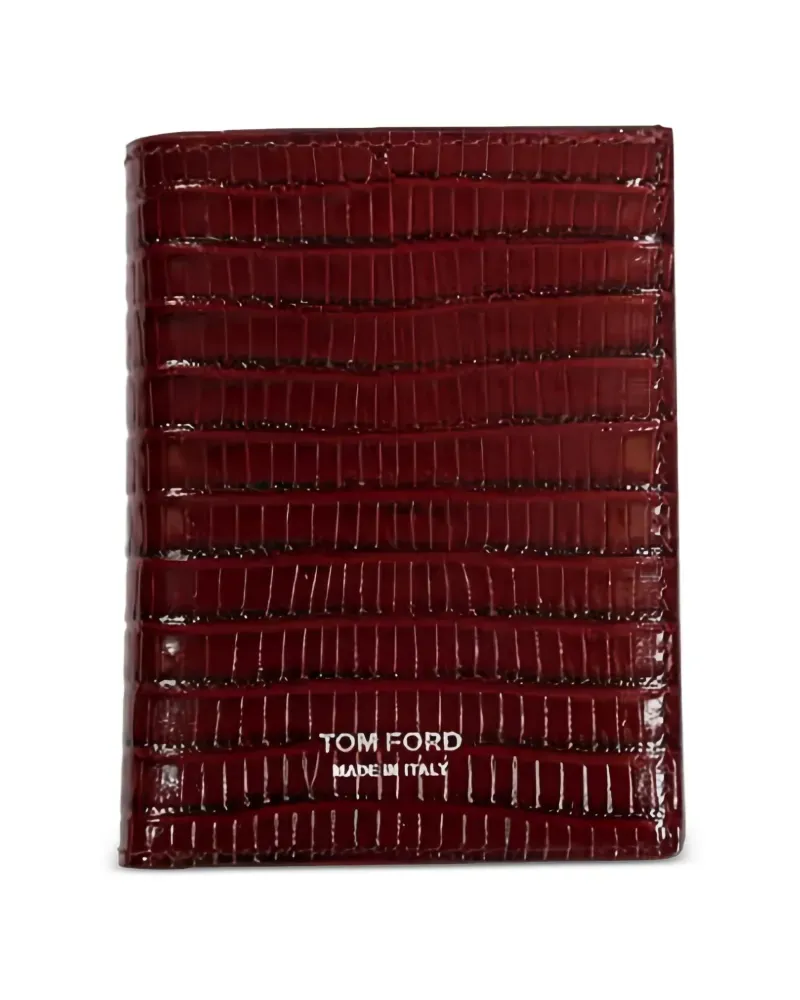 Tom Ford Clutch mit Eidechsen-Effekt - Rot Rot