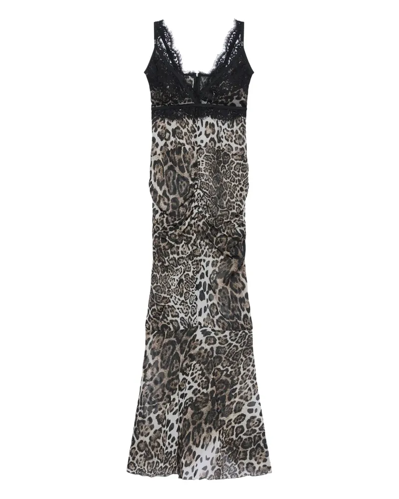 GCDS Kleid mit Leopardenmuster - Braun Braun