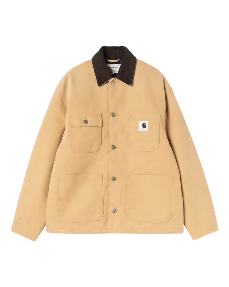 Carhartt WIP OG Michigan logo-patch coat - Nude Nude