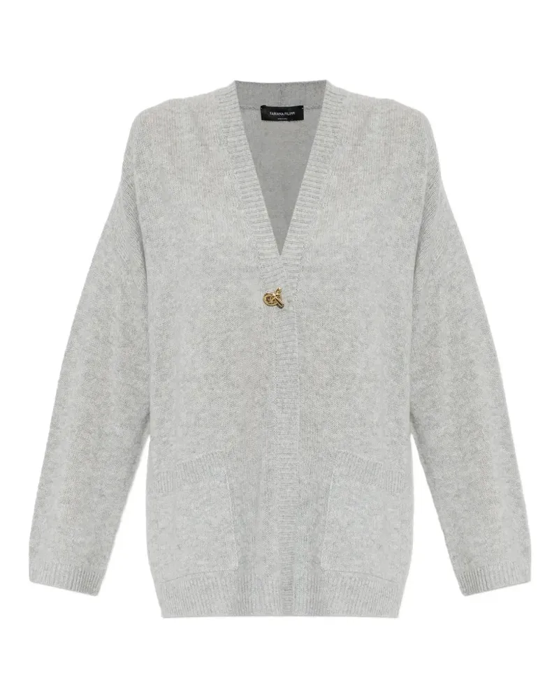 Fabiana Filippi Kaschmircardigan mit Knotendetail - Grau Grau