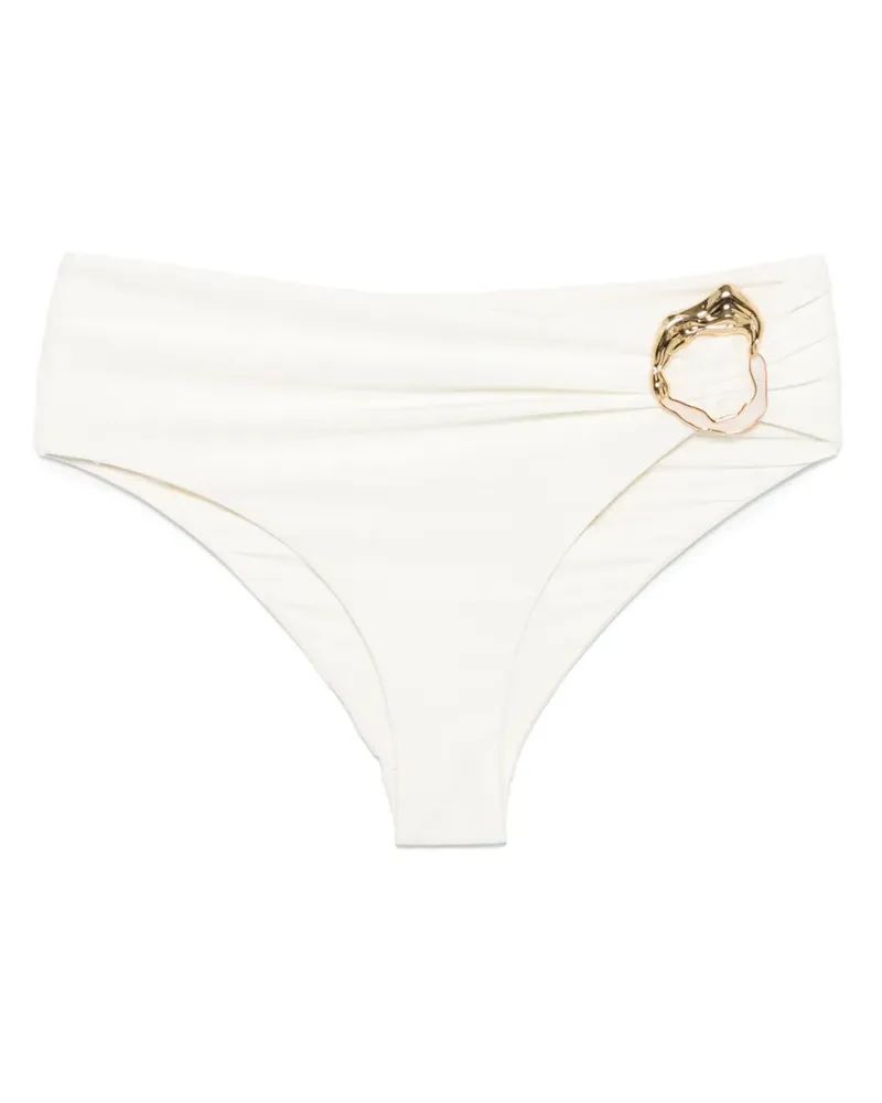 Pat Bo Jersey-Bikinihöschen mit Metallic-Detail - Weiß Weiß