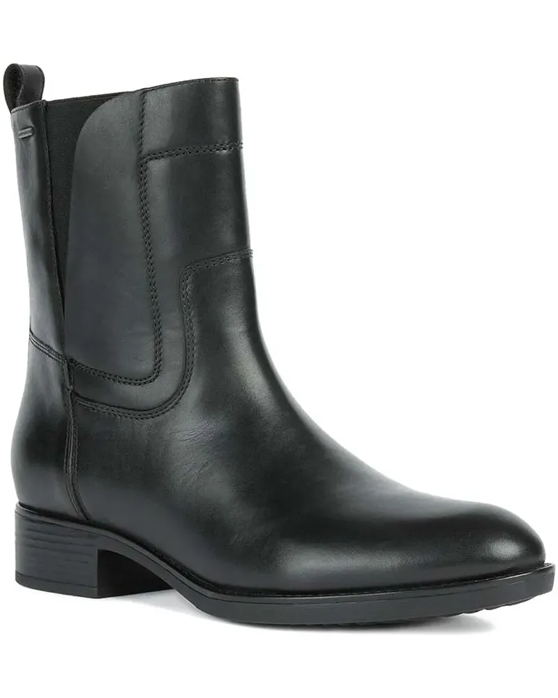 Geox zip-fastening leather boots - Schwarz Schwarz