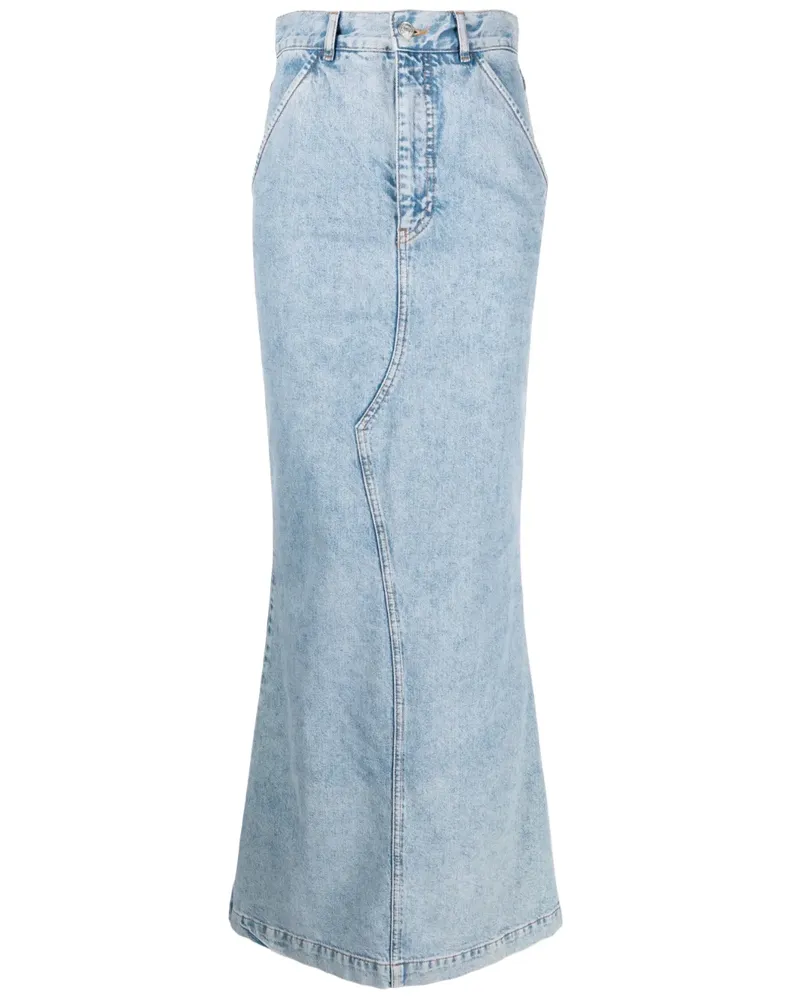 Moschino Langer Jeansrock - Blau Blau