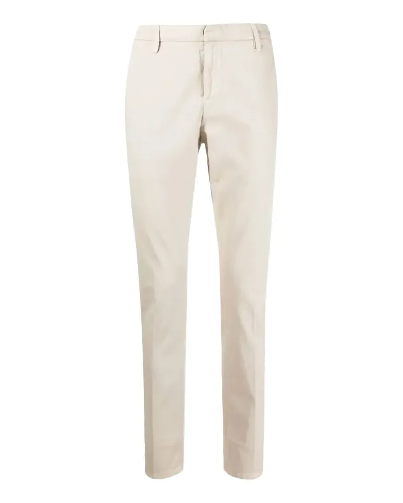 Dondup logo-plaque pressed-crease trousers - Nude Nude