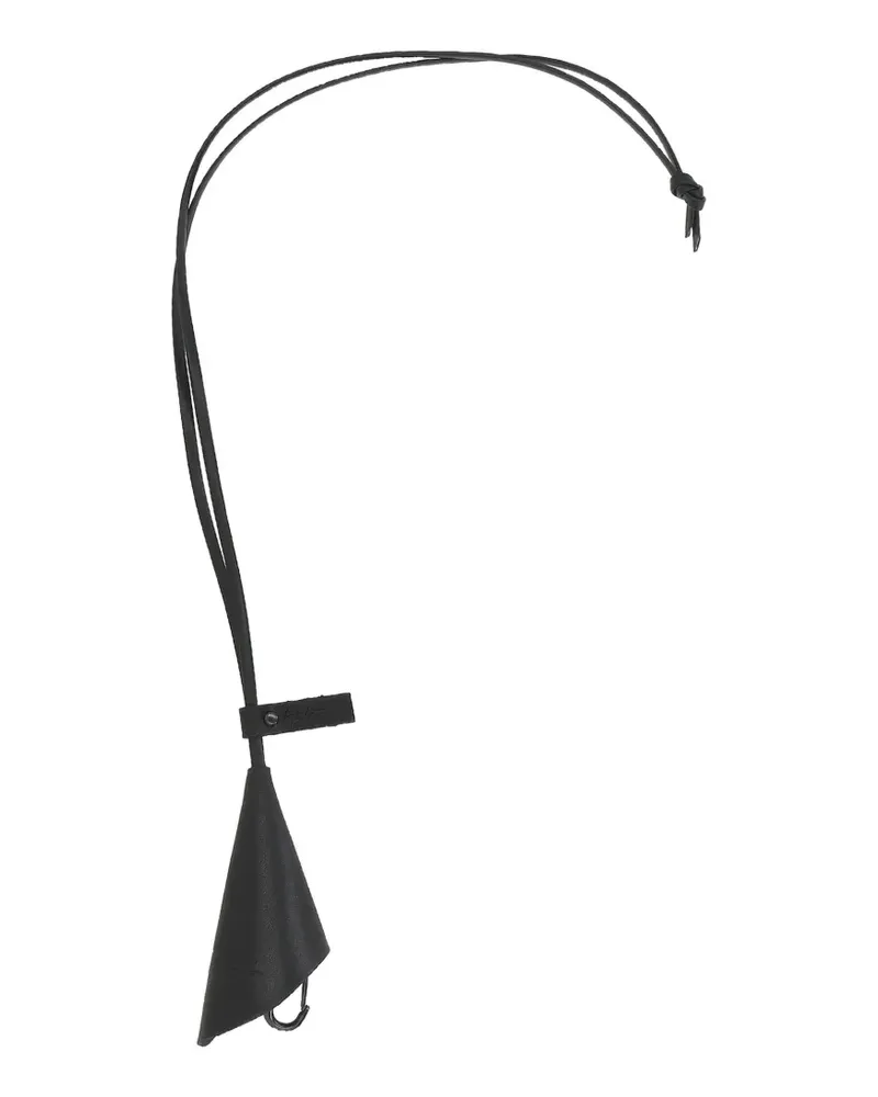 Yohji Yamamoto conical leather keychain - Schwarz Schwarz
