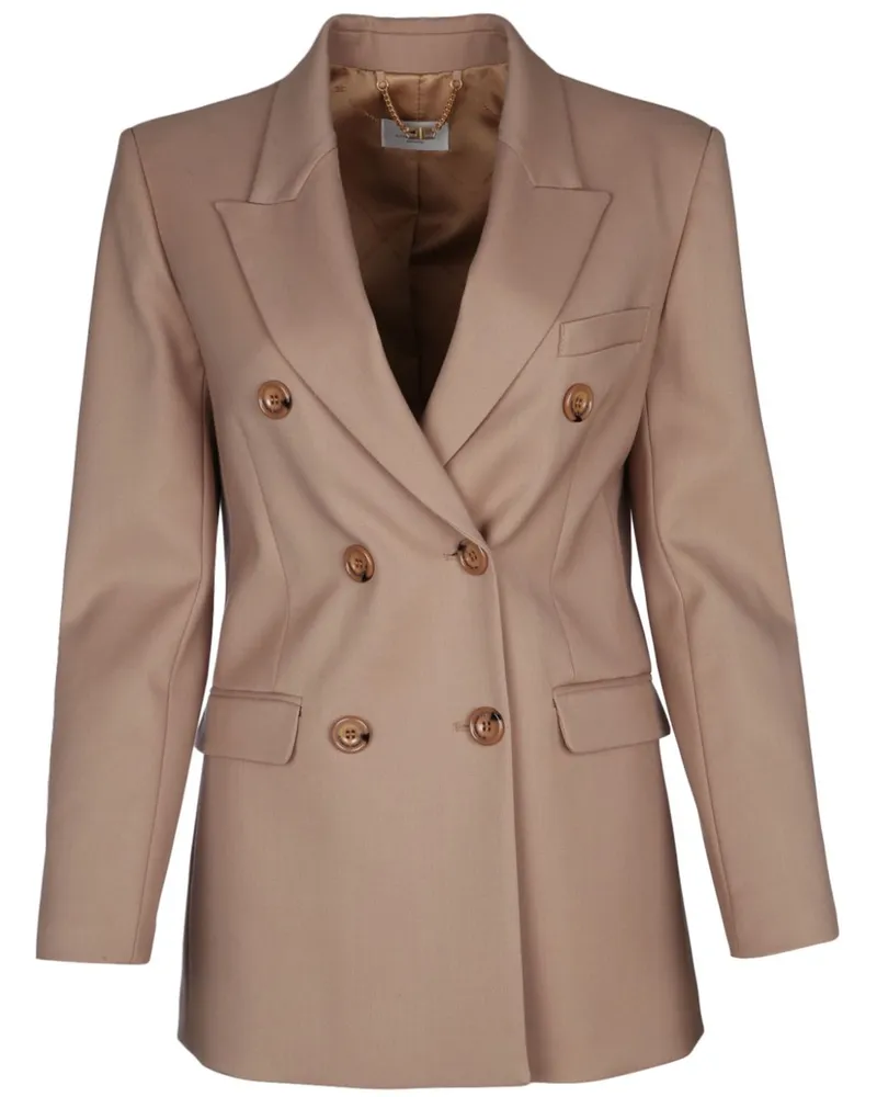 Elisabetta Franchi Doppelreihiger Blazer - Braun Braun
