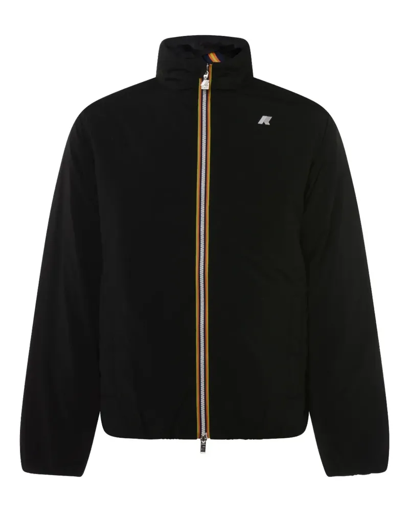 K-Way Jacke mit Logo-Patch - Schwarz Schwarz