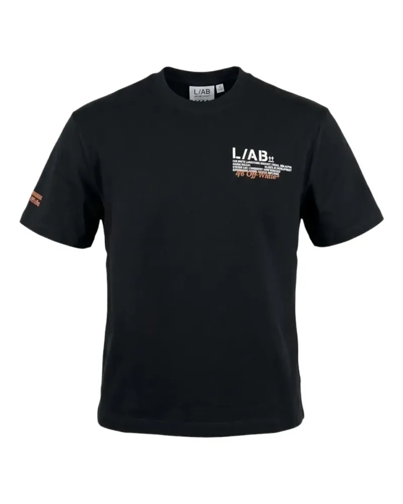 OFF-WHITE T-Shirt mit Logo-Print - Schwarz Schwarz