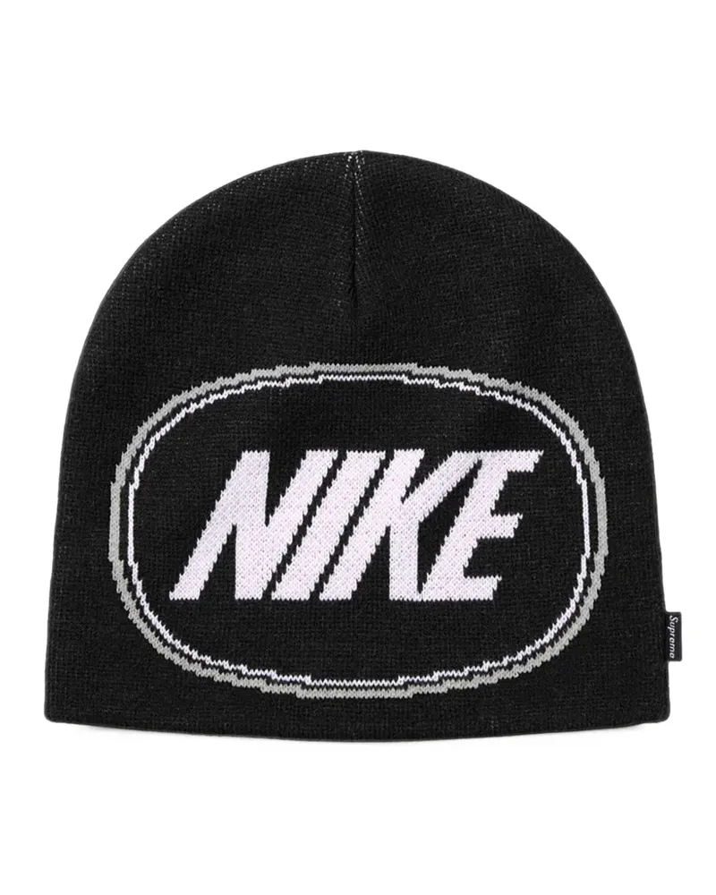 Supreme Being x Nike Oval Beanie mit Logo-Intarsie - Schwarz Schwarz