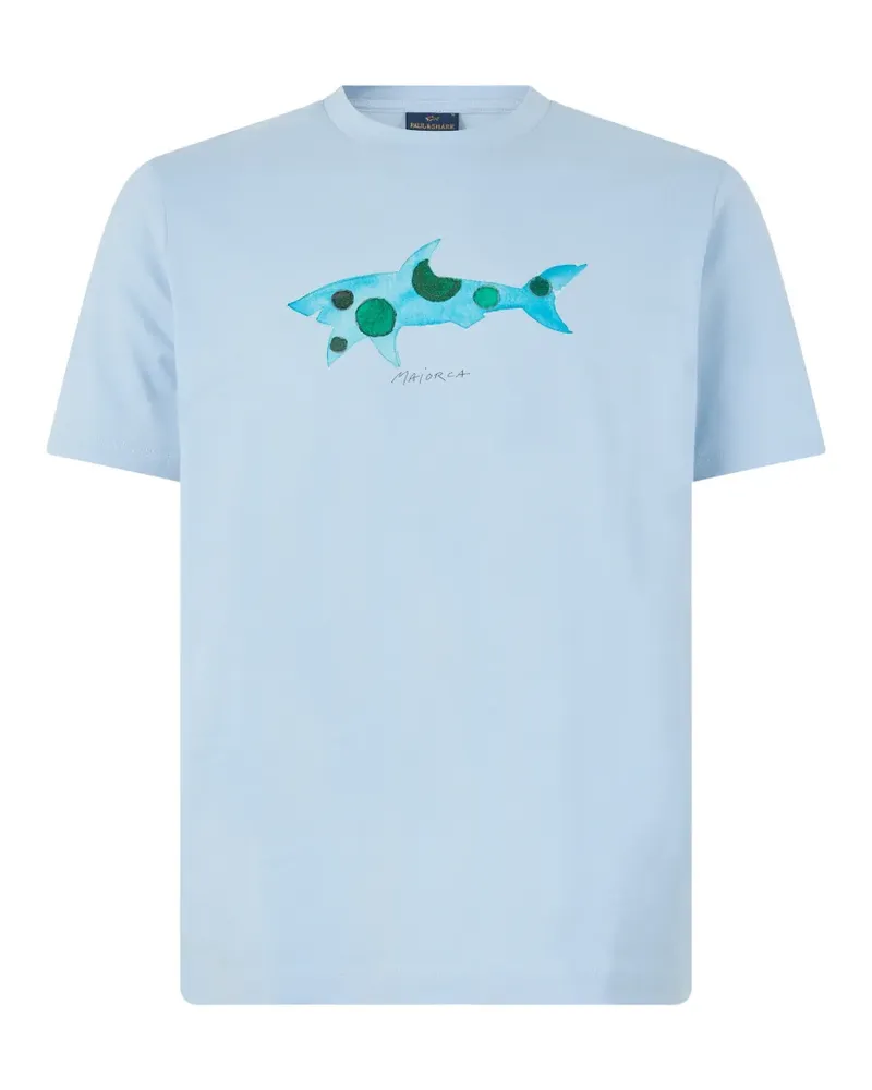 Paul & Shark T-Shirt mit Hai-Print - Blau Blau
