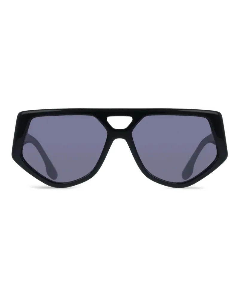 Victoria Beckham Sonnenbrille mit geometrischem Gestell - Schwarz Schwarz
