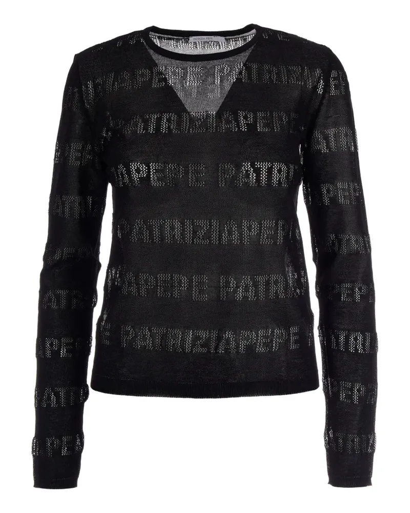 Patrizia Pepe Klassischer Pullover - Schwarz Schwarz