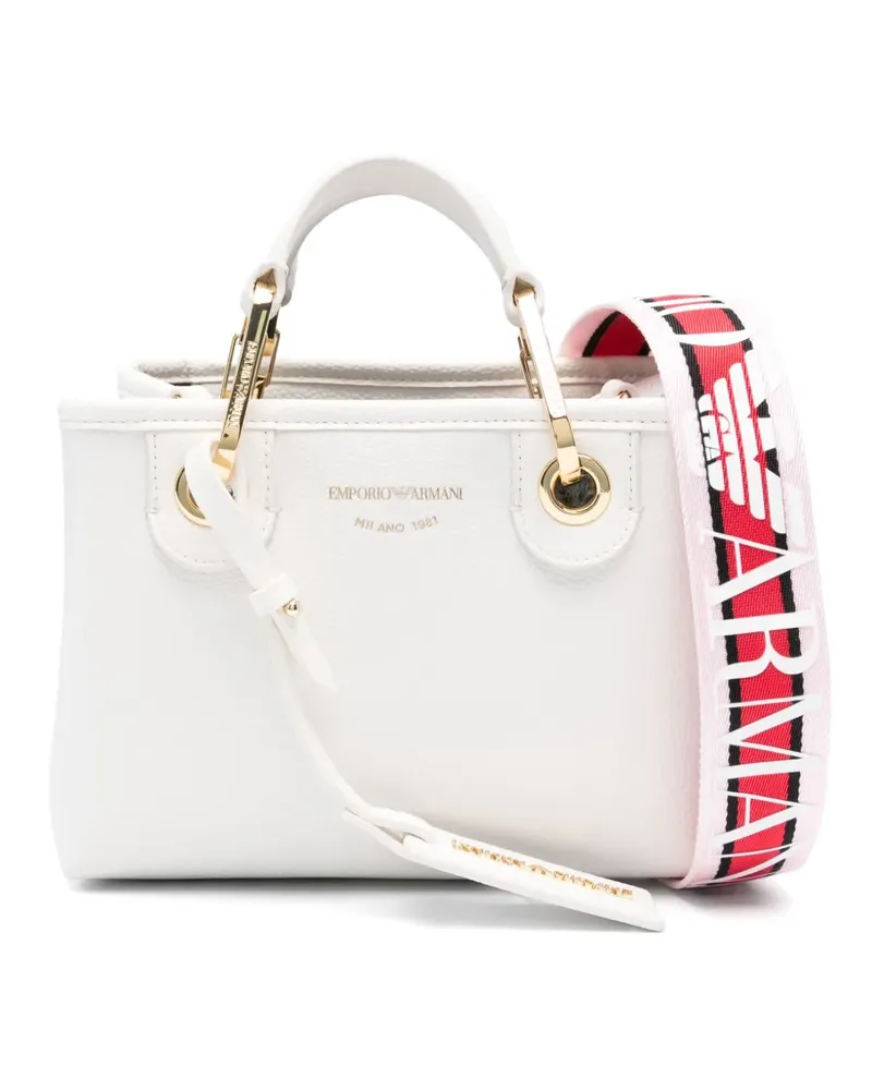 Emporio Armani Shopper mit Logo-Detail - Weiß Weiß