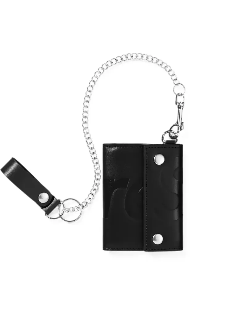 Supreme Being leather chain wallet - Schwarz Schwarz
