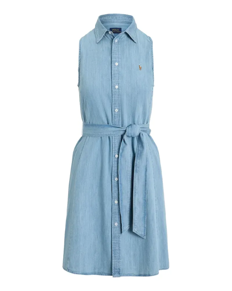 Ralph Lauren sleeveless belted mini dress - Blau Blau