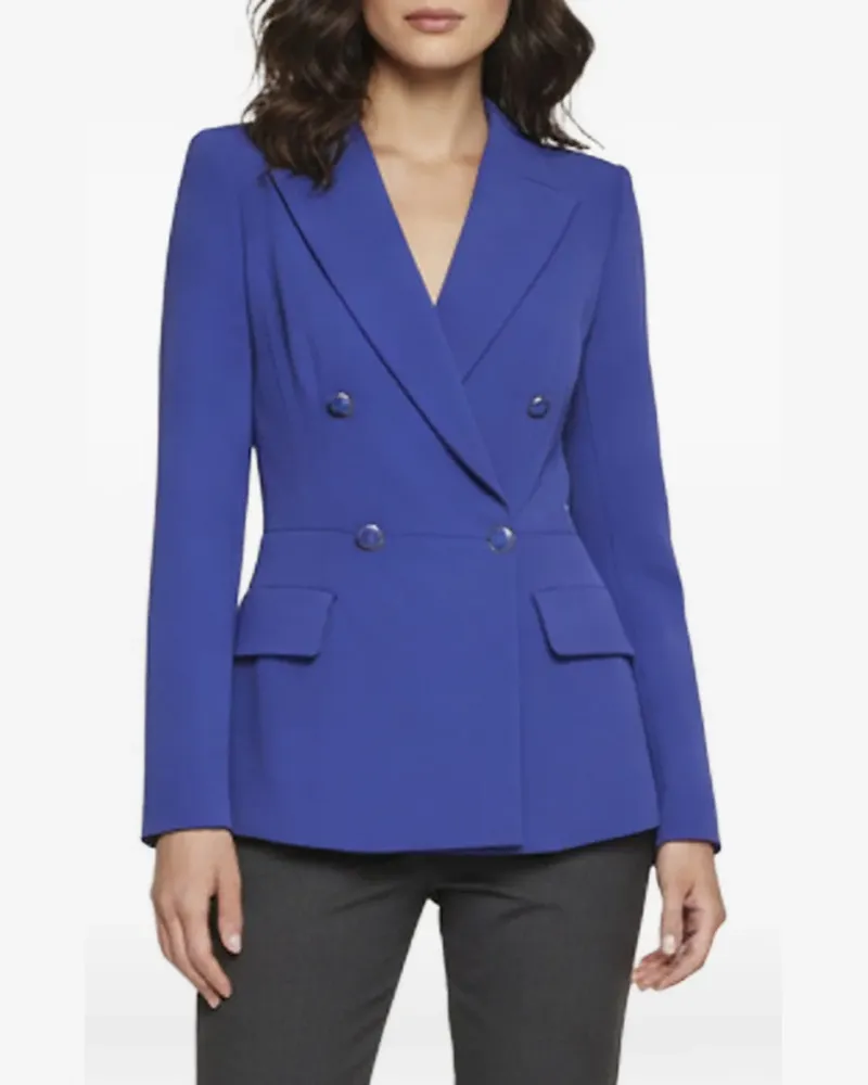 Elisabetta Franchi double-breasted crepe blazer - Blau Blau
