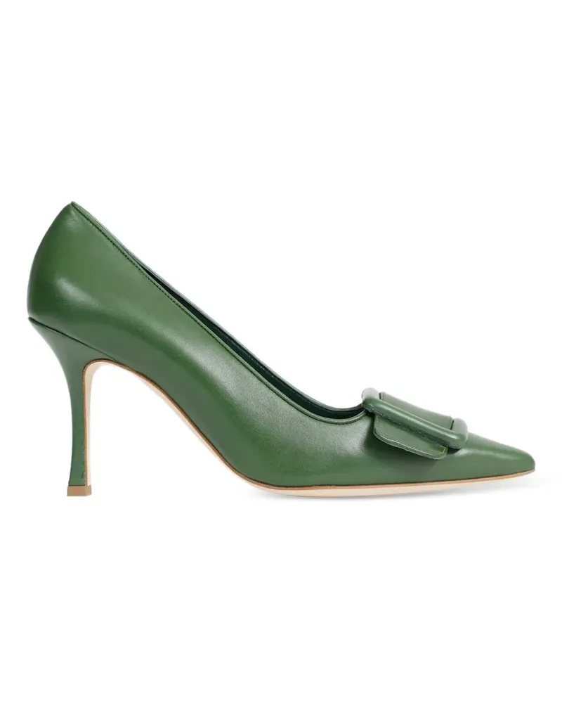 Manolo Blahnik Maysale Pumps mit Schnalle 65mm - Grün Grün