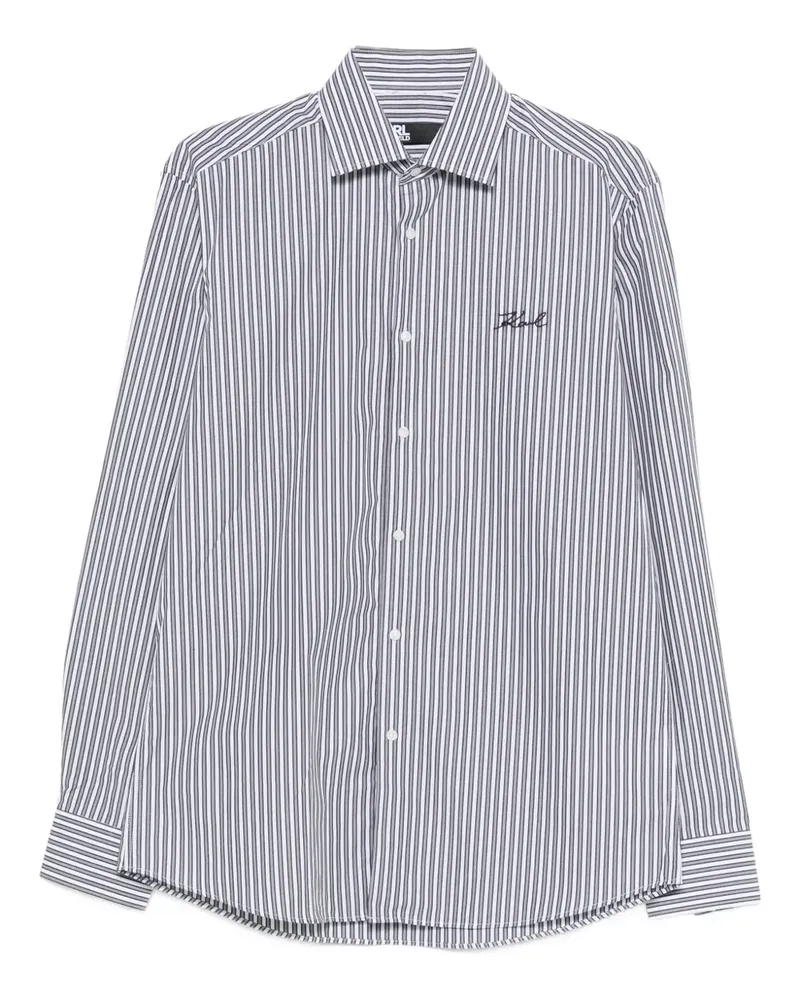 Karl Lagerfeld striped logo shirt - Grau Grau
