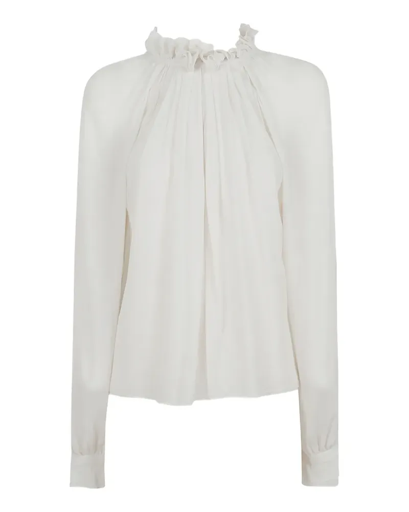 Alberta Ferretti ruffled pleated blouse - Weiß Weiß