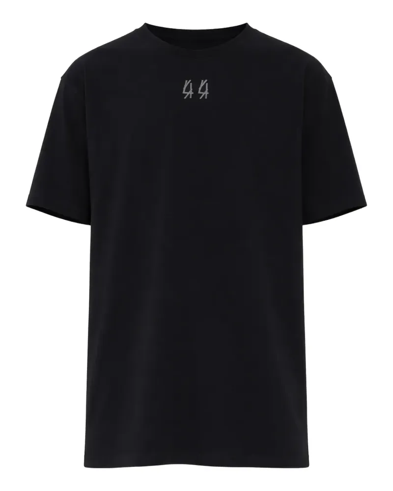 44 LABEL GROUP crewneck relaxed T-shirt - Schwarz Schwarz