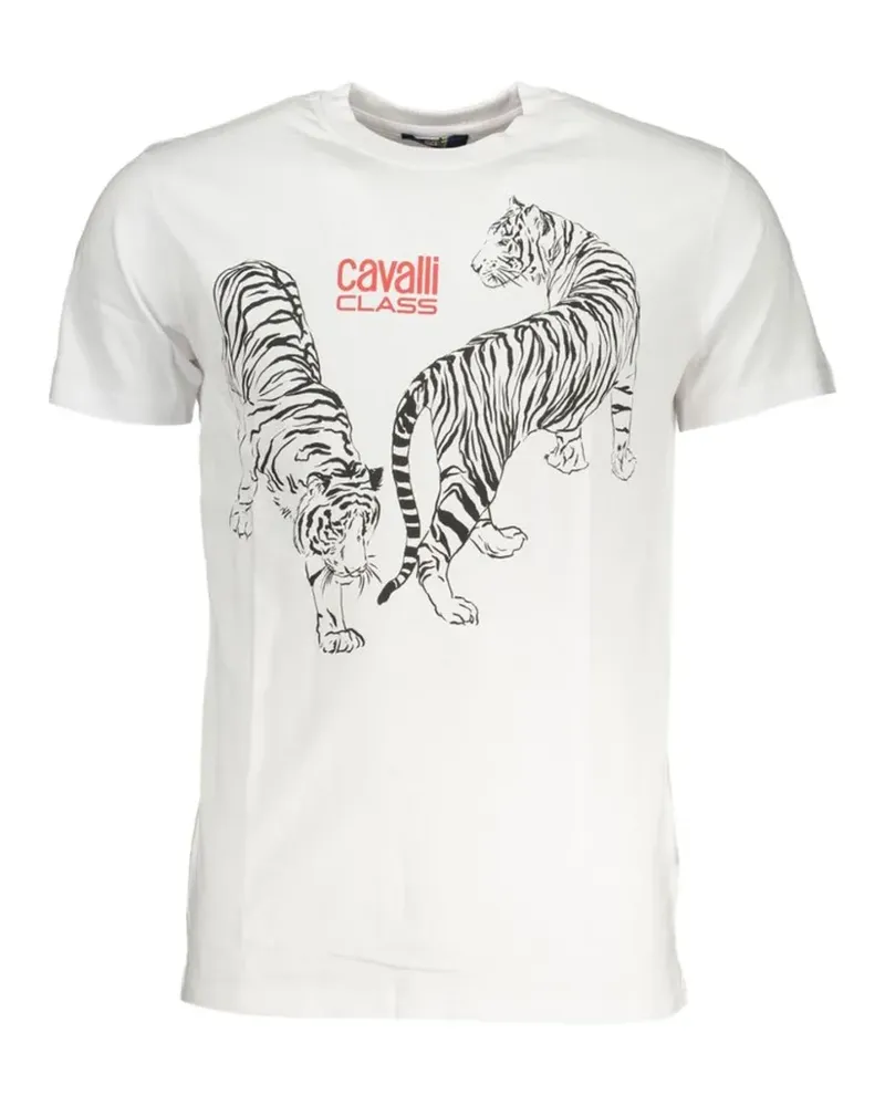 Roberto Cavalli tiger-print T-shirt - Weiß Weiß