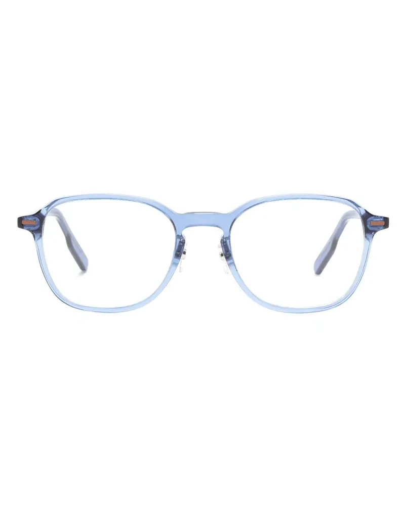 Ermenegildo Zegna Transparente Brille mit eckigem Gestell - Blau Blau