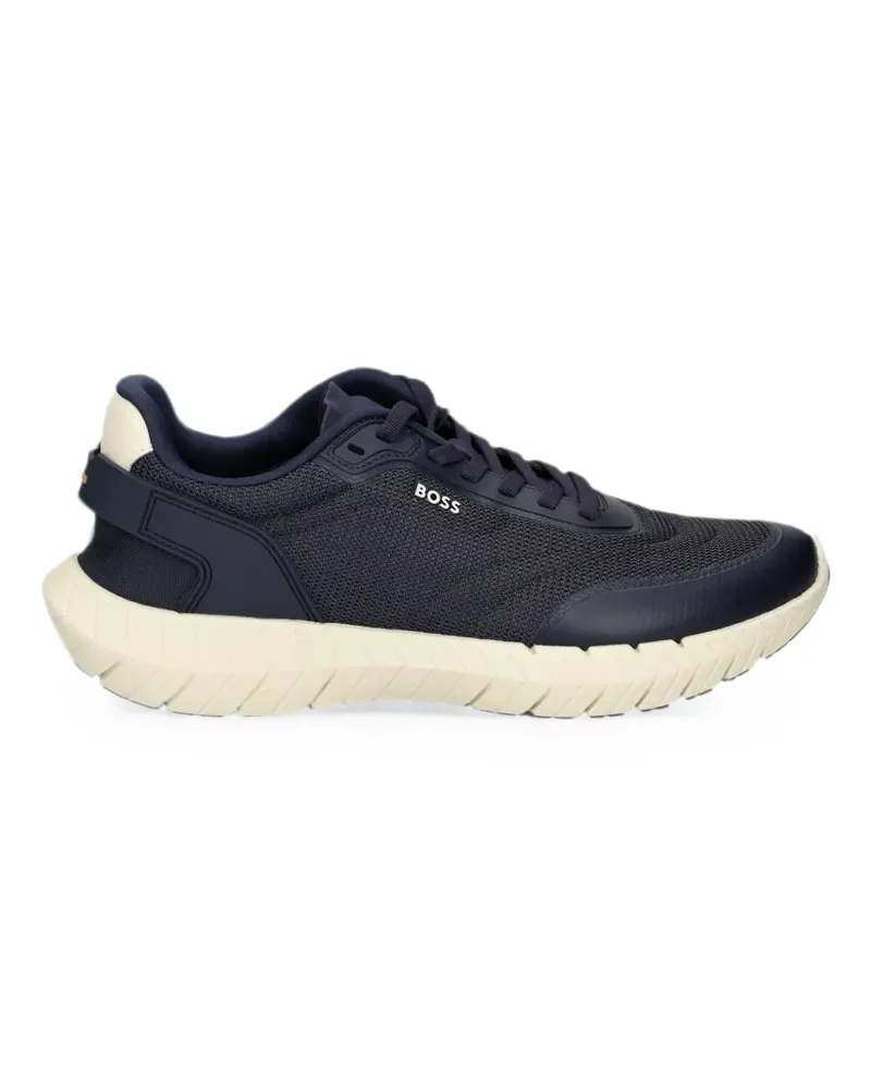 HUGO BOSS MOTION Runn running sneakers with leather trims - Blau Blau