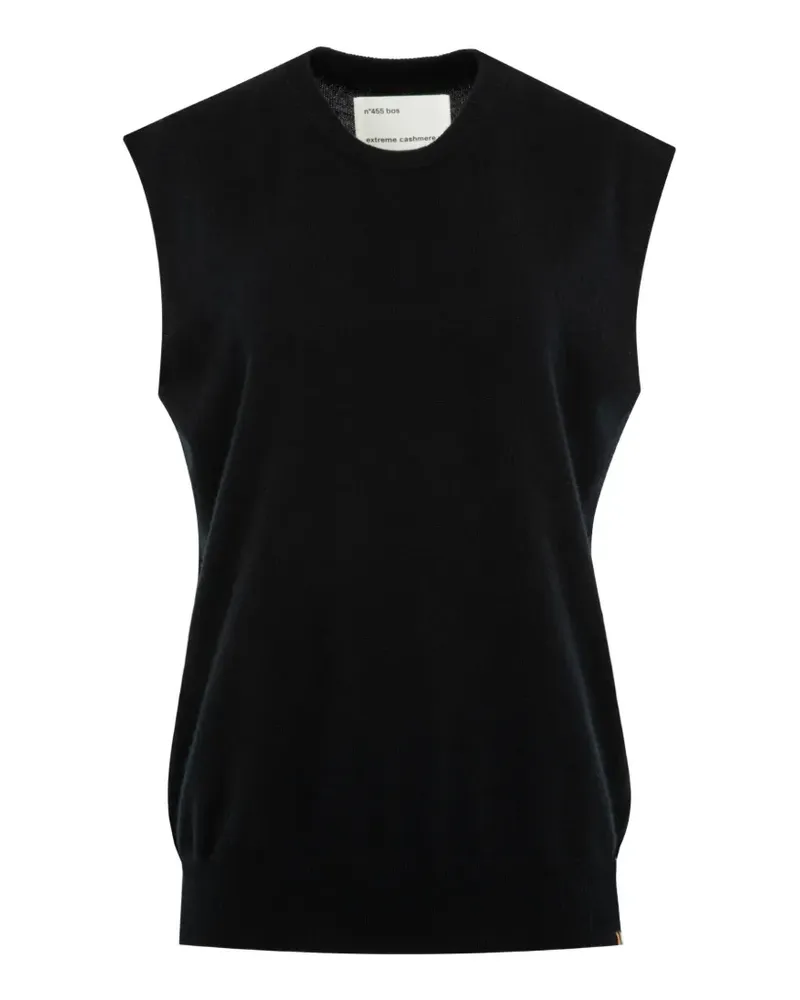extreme cashmere Bos knitted sweater vest - Schwarz Schwarz