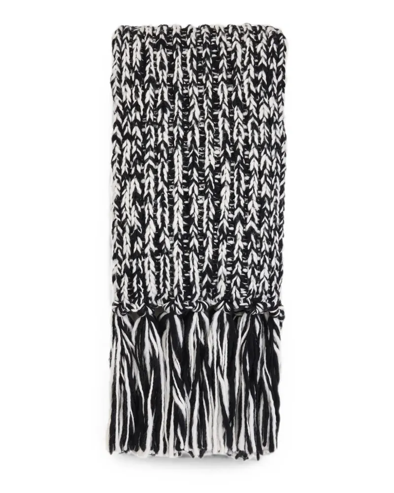AMI Paris Gestrickter Schal - Schwarz Schwarz