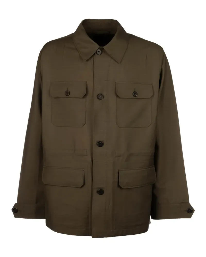 Prada Hemdjacke mit Klappentasche - Grün Grün