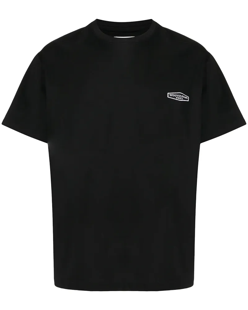 Wooyoungmi T-Shirt mit Logo-Stickerei - Schwarz Schwarz