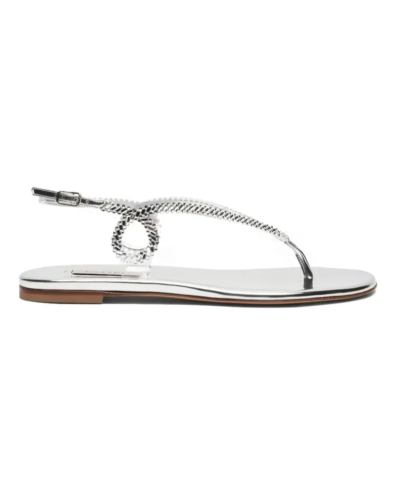 Casadei Josephine Thong flat sandals - Silber Silber