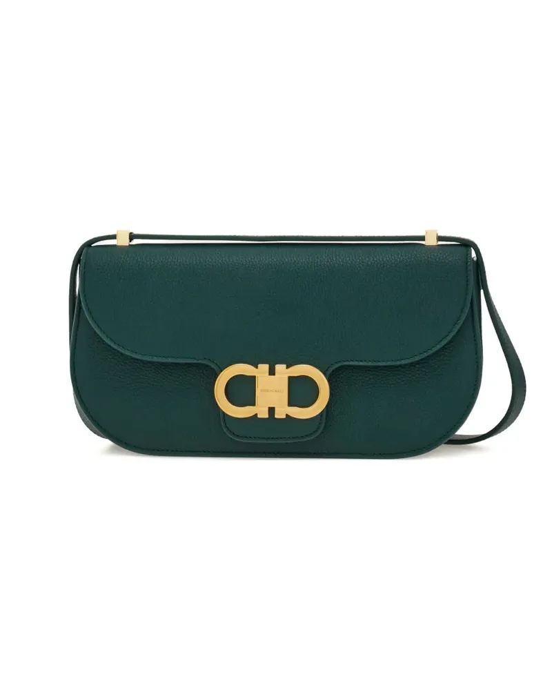 Ferragamo Double Gancini Umhängetasche - Grün Grün