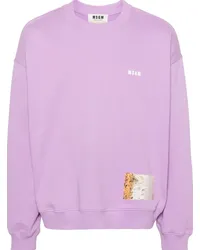 MSGM Sweatshirt aus Bio-Baumwolle Violett