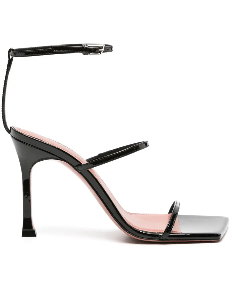 Amina Muaddi Maya Sandalen 95mm - Schwarz Schwarz