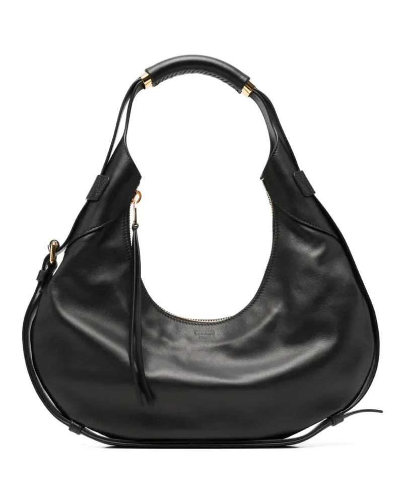 Moschino Abgerundete Schultertasche - Schwarz Schwarz
