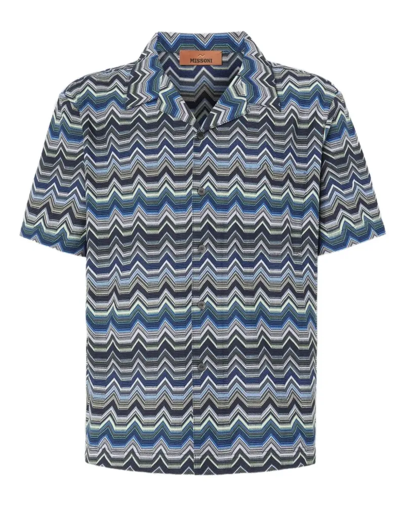 Missoni Hemd mit Zickzackmuster - Blau Blau