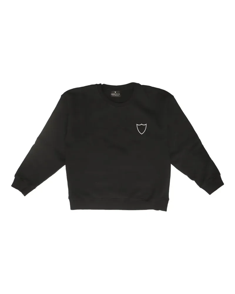 HTC Hollywood Trading Company logo-print crew-neck sweater - Schwarz Schwarz