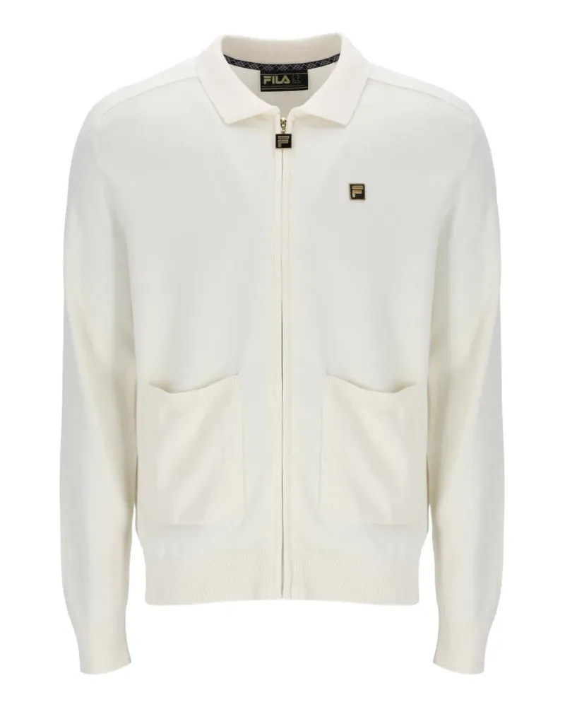 Fila Teddy Jacke mit Pointelle-Detail - Weiß Weiß