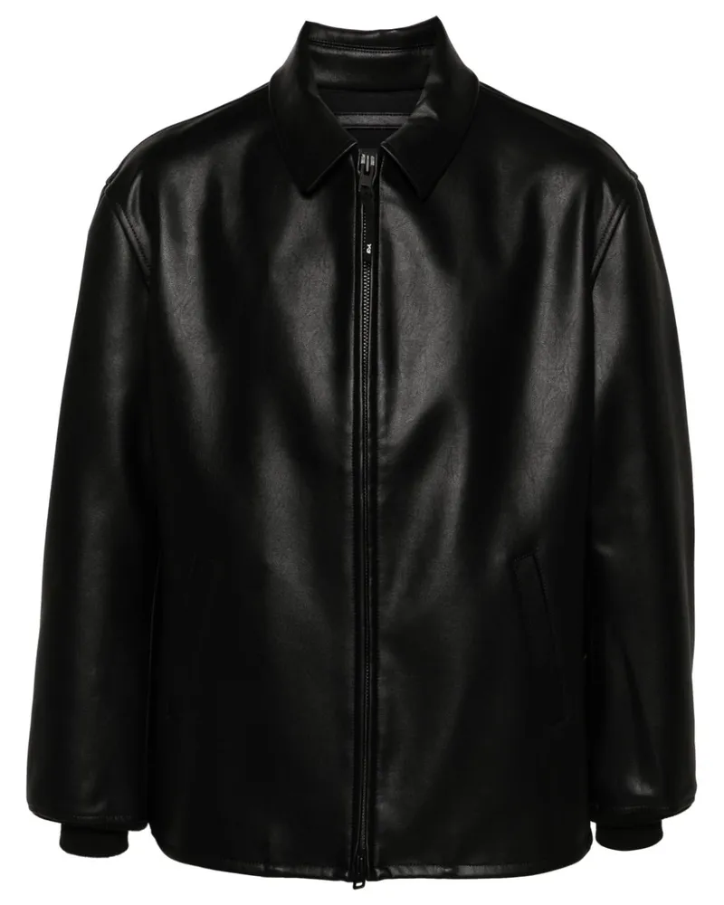 Y-3 Pleather Jacke aus Faux-Leder - Schwarz Schwarz