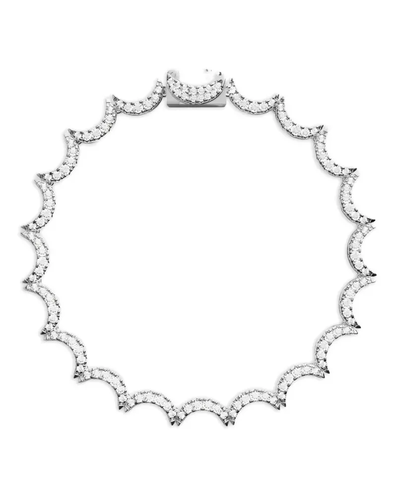 APM Monaco Waves crystal-embellished bracelet - Silber Silber