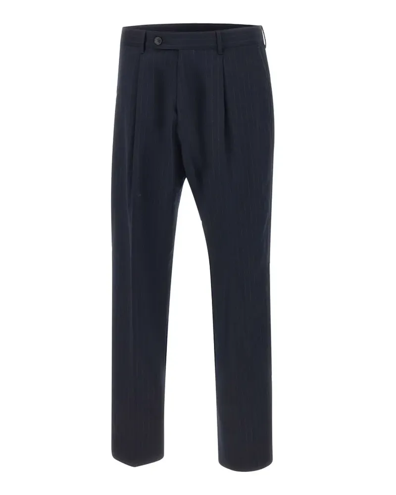 Paul Smith pinstripe pleated trousers - Blau Blau