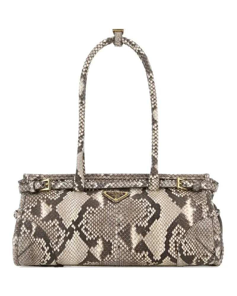 Prada medium Bonnie printed tote bag - Nude Nude