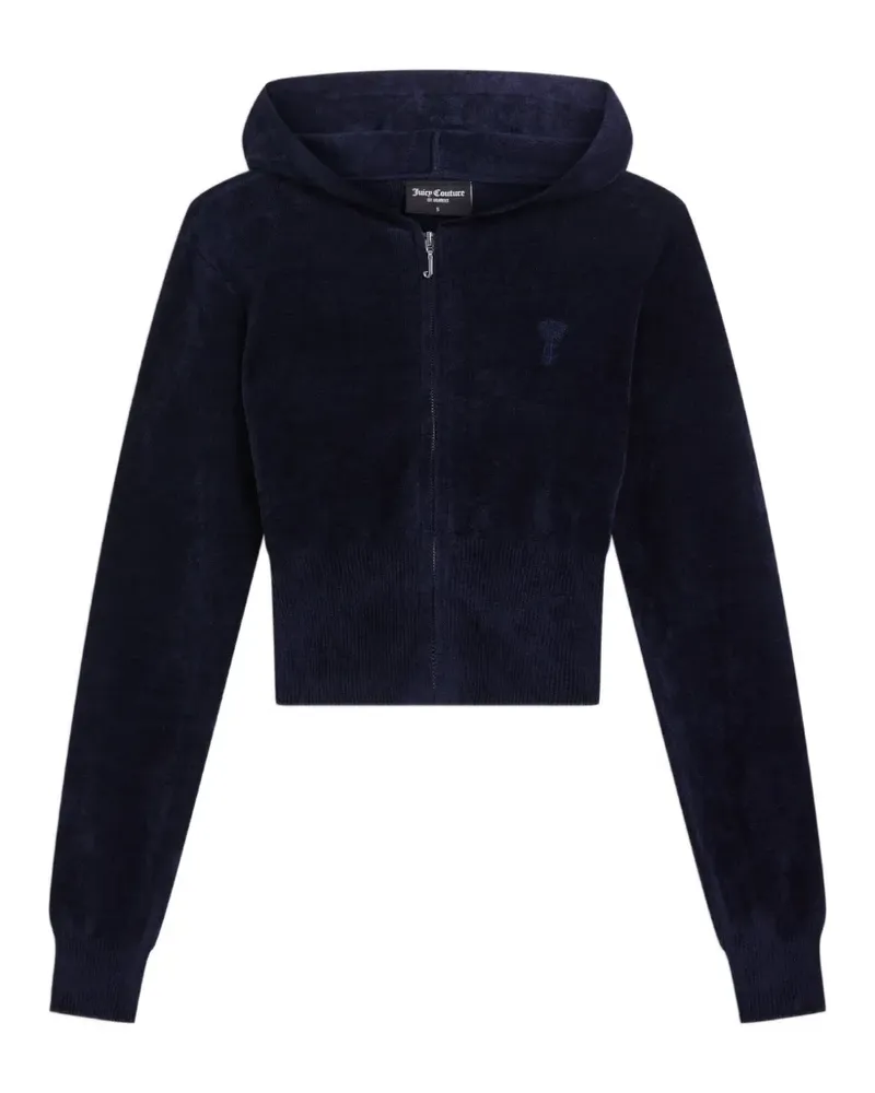 Juicy Couture Luxe Kapuzenjacke mit Stickerei - Blau Blau